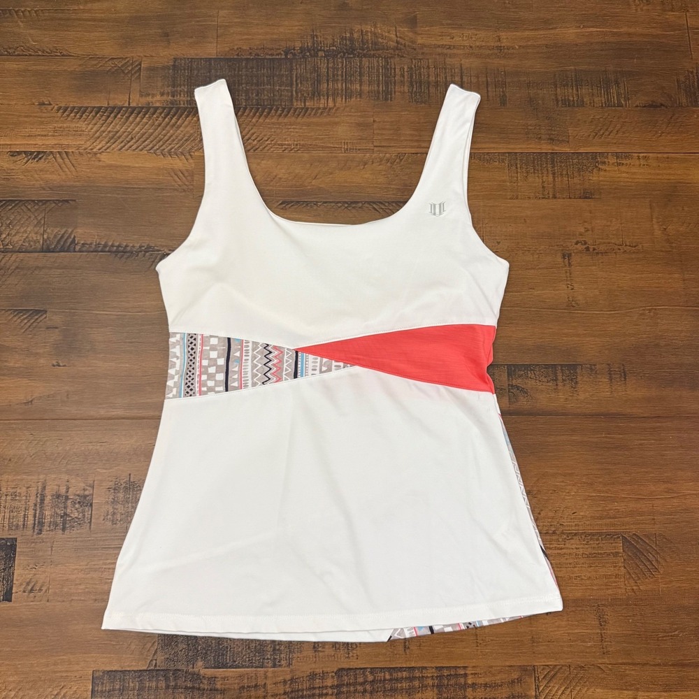 EleVen by‎ Venus Williams Drill Tank Top In Aztec Goddess Print  Size Small